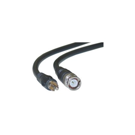 Cable Wholesale RG59U Coaxial BNC to RCA Video Cable, Black, BNC Male to RCA Male, 75 Ohm, 65% Braid, 6 foot 11X1-02106